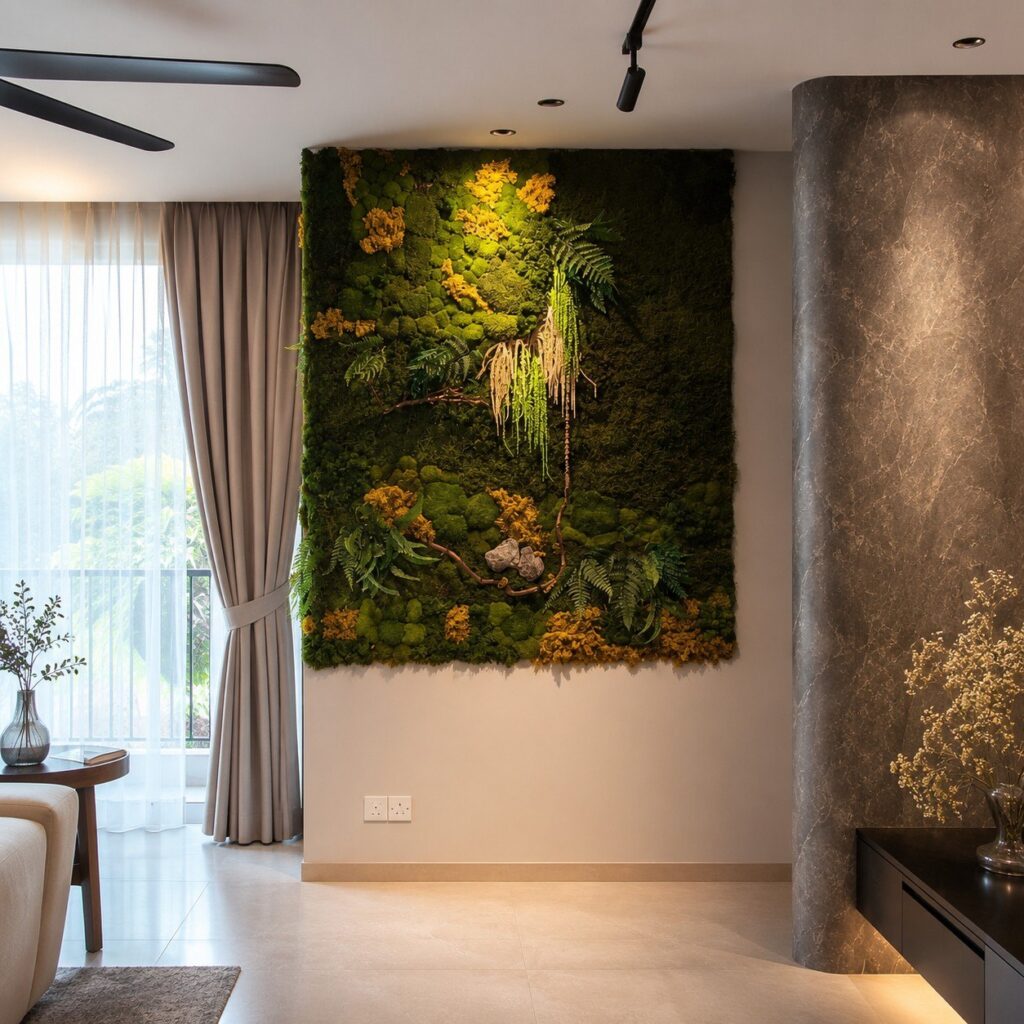 Admiralty Drive HDB Preserved Moss Wall cove